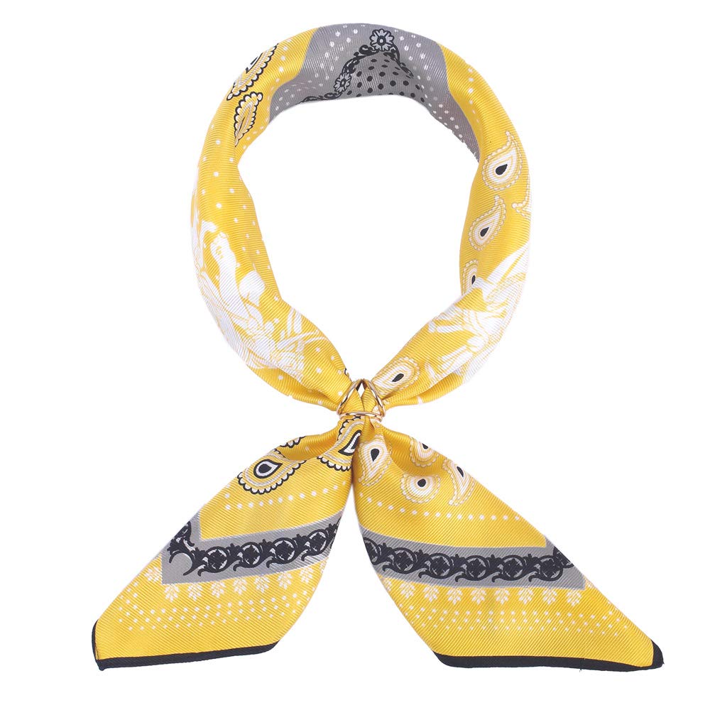 Żółty jedwabny szal Yellow Silk Head Scarf